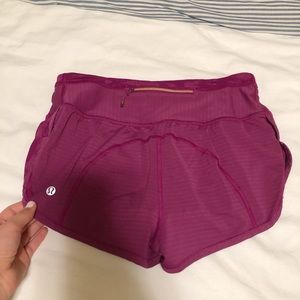 Purple Lululemon shorts size 4